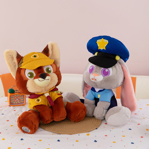 ตุ๊กตาใหม่มาแรง จูดี้ กระต่ายตำรวจจากภาพยนตร์ซูโทเปีย นั่งได้ น่ารัก พร้อมนิค จิ้งจอกน้อย ตุ๊กตาสัตว์น่ารัก ของเล่นตุ๊กตาแบบมีสายคล้องคอ ดีไซน์สร้างสรรค์ - Product Image 2