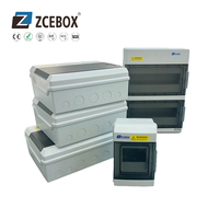Boîte de distribution d'énergie extérieure étanche IP67 en ABS et PC, panneau de disjoncteurs électriques 18 voies, boîte MCB