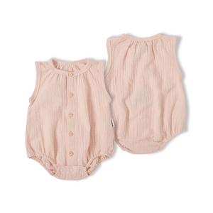 Body de Bebé sin Mangas de Color Liso al por Mayor, 100% Algodón, Ropa de Bebé - Product Image 2