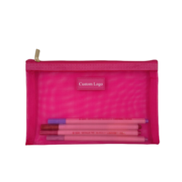 Pochette en filet transparente avec fermeture éclair pour maquillage et cosmétiques – Vente en gros