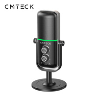 Microphone à condensateur filaire professionnel de haute qualité pour studio, éclairage RGB, suppression du bruit, USB Type-C pour PC, jeux et streaming