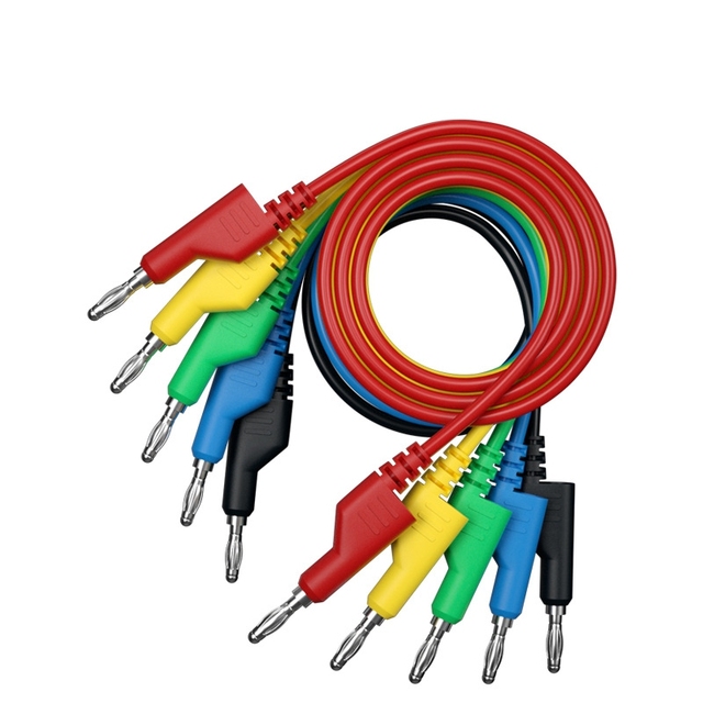 OKYN0927-6 Okystar 4mm Plug to Plug Test Lead Cable 1 Meter for Multimeters and Meters
