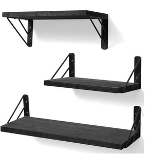 <b>Wall</b> <b>Mounted</b> <b>Shelf</b> Solid Wood 3 Tier Rectangle Multipurpose Living Room TV Decorative Storage Organizer Easy Cleaning - Product Image 3