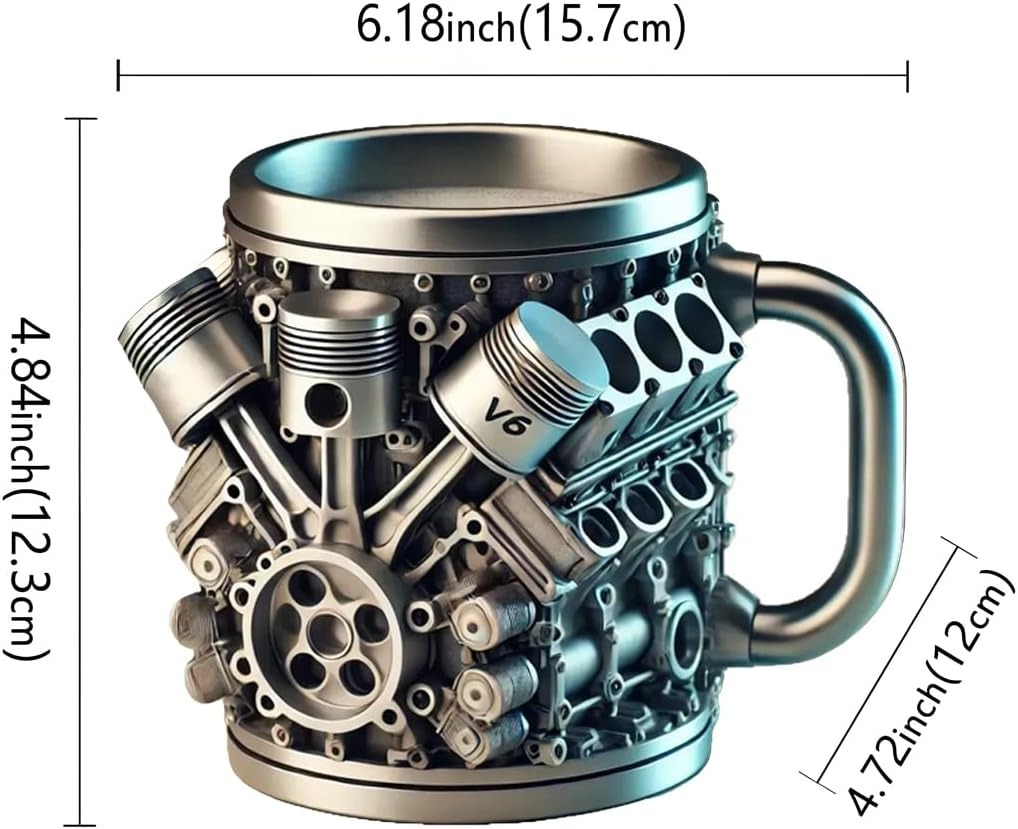 Coupe moteur V6 argentée