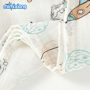 Mimixiong nouveau <span class=keywords><strong>produit</strong></span> 70% fibre de bambou 30% coton mousseline nouveau-né bébé swaddle couverture infantile swaddle wrap bébé couverture de sécurité - Product Image 6