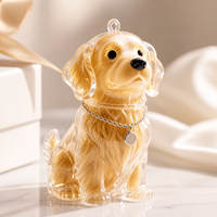 Porte-clés souvenir pour poils d'animaux, design animalier de dessin animé, boîte de rangement pour poils de chat et de chien, capsule transparente, pendentif de sac de jouets pour les festivals
