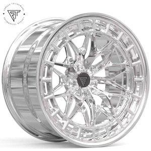 Nouvelles jantes sport légères en alliage d'aluminium 6061-T6, 17-24 pouces, 5x112, 5x114.3, 5x120, forgées sur mesure, finition chromée, 25 mm, 20 mm - Product Image 2