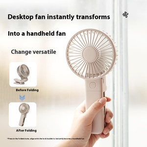 Ventilateur portable rechargeable mini 1200 mAh, 3-en-1 pliable, à clipser sur le cou, pour usage domestique - Product Image 3