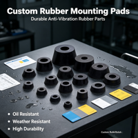 Coussinets amortisseurs en caoutchouc sur mesure, supports anti-vibrations en caoutchouc moulé, pièces en caoutchouc personnalisées pour la production industrielle en série