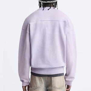 Usine couleur personnalisée Dye Sunshine sweat-shirt pour hommes 100% coton sweat-shirt imprimé de couleur unie personnalisé - Product Image 5