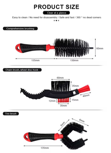 RIDERACE <span class=keywords><strong>Nettoyeur</strong></span> de chaîne de vélo Kit de brosses de nettoyage portable pour vélo <span class=keywords><strong>VTT</strong></span> Kit de lavage rapide Outils d'entretien pour vélos - Product Image 6