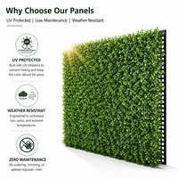 Panel Dinding Tanaman Buatan Campuran, Rumput Plastik Milan Padat, Dinding Hijau Lanskap Depan Toko, Penyekat Pagar Balkon