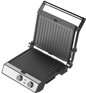 Grill à Contact électrique avec minuterie et contrôle de la température, machine à sandwichs à quatre plaques détachables, revêtement <span class=keywords><strong>mon</strong></span>-stick - Product Image 4