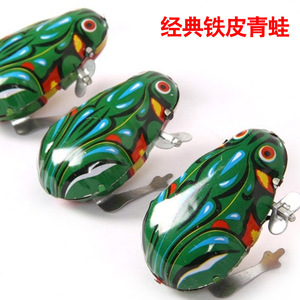 Mini grenouille sauteuse classique à remonter en fer, style vintage, pour enfants, cadeau, vente en gros, best-seller pour bébés - Product Image 2