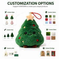Poupée en peluche personnalisée pour arbre de Noël, bonhomme de neige, elfe, gnome, étoile, canne à sucre, décoration de maison de Noël, cadeau de vacances OEM CPC