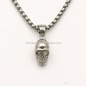 Collar Deportivo Casual con Colgante de Calavera de Acero Inoxidable Barato para Hombre, Chapado en Oro de 18K - Product Image 4