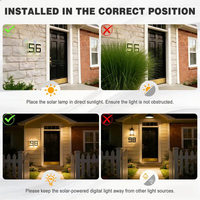 Lettres lumineuses LED solaires étanches pour extérieur, enseigne 3D pour maison, jardin, bâtiment, signalétique économe en énergie