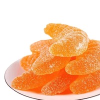 Bonbons gélifiés orange 5g très populaires, saveur fruitée, enrobés, décoratifs, sucrés et acidulés, en vrac
