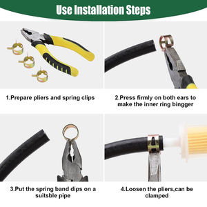 25 pièces 6mm/7mm/8mm/9mm-20mm pour choisir une <span class=keywords><strong>pince</strong></span> à ressort de carburant <span class=keywords><strong>pince</strong></span> à tuyau en silicone sous vide - Product Image 4