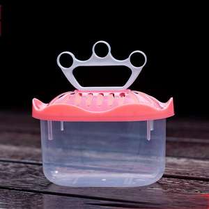 Boîte de transport pour animaux de compagnie en plastique transparent à motif de couronne de style moderne, pour tortues et petits poissons rouges écologiques - Product Image 2