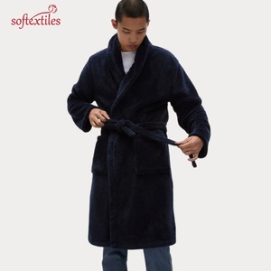 Peignoir en flanelle OEM Softextiles, peignoir de <span class=keywords><strong>spa</strong></span>, vêtements de <span class=keywords><strong>nuit</strong></span>, logo personnalisé, peignoir d'hôtel doux et absorbant en tissu flanelle - Product Image 1