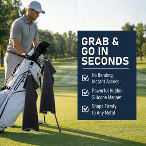 Serviettes de golf personnalisées en gros, logo brodé, serviette de golf en microfibre, séchage rapide, super absorbante, serviette de golf magnétique - Product Image 4