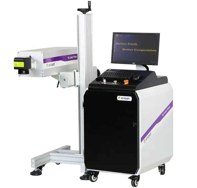 Máquina uv de marcação do laser, impressora de laser da cartão de identificação de pvc da alta precisão 3w 5w 15w