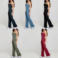 Tenues personnalisées en 3 pièces, tissu brossé super doux, vêtements de sport, pantalon large couleur chair, ensembles de yoga, vêtements de sport, ensembles de sport