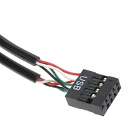9Pin Splitter USB Motherboard USB 9Pin pemisah Header antarmuka 1 ke 2 adaptor kabel ekstensi 9Pin 1 hingga 2/4 konektor HUB USB