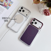 Étui de téléphone brillant de haute qualité avec bouton AI, support métallique et attraction magnétique pour iPhone 18 Pro Max 17 Pro Max
