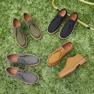 Scarpe Kangaroo da Uomo, Stivali da Lavoro Classici in Stile Giapponese, Calzature Retro Casual in Vera Pelle con Lacci, Modello <span class=keywords><strong>Derby</strong></span> per Esterni - Product Image 2