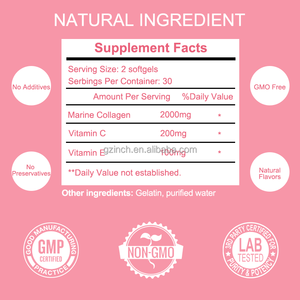 Complément alimentaire en gommes OEM/ODM au glutathion, <span class=keywords><strong>collagène</strong></span> et vitamine C, <span class=keywords><strong>poudre</strong></span> de <span class=keywords><strong>collagène</strong></span> <span class=keywords><strong>marin</strong></span>, capsule de <span class=keywords><strong>collagène</strong></span> blanchissante anti-âge - Product Image 2
