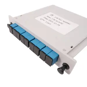 SC/UPC konnektörü 1X8 ekleme kartı tipi slot tipi PLC splitter 1X8 plc splitter lgx