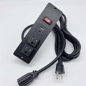 Multiprise encastrable de haute qualité et sécurisée avec port USB-C, 2 prises, interrupteur et câble femelle (3 broches) - Product Image 4