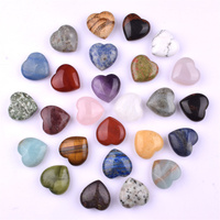 Hot Sales 25mm polierter Kristall Aventurin natürlicher Amethyst Herz schnitzen für DIY Anhänger Handwerk