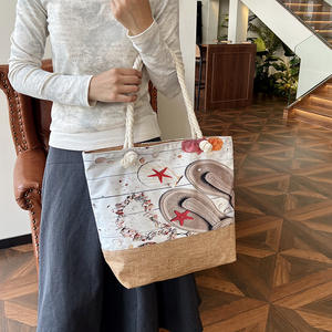 Bolsa de <span class=keywords><strong>Playa</strong></span> Nueva, Estilo Coreano, Bolsa de Hombro para la <span class=keywords><strong>Playa</strong></span>, Bolsa de Mano Grande de Poliéster para Mujer - Product Image 4