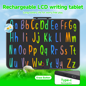 Оптовая продажа: 22-дюймовый портативный обучающий планшет с ЖК-экраном, цифровой планшет для письма, цветной планшет для рисования, игрушки для детей - Product Image 4
