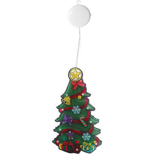 Lampada LED da finestra con ventosa, piccola, luce bianca calda, ideale per decorazioni natalizie e atmosfera festiva. - Product Image 1