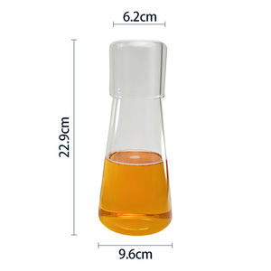 Ensemble de carafes en verre réutilisables faites à la main, nouveau design, 1 tasse 1 carafe, en verre borosilicate coloré, bouteille d'eau chaude personnalisée, vente en gros - Product Image 5