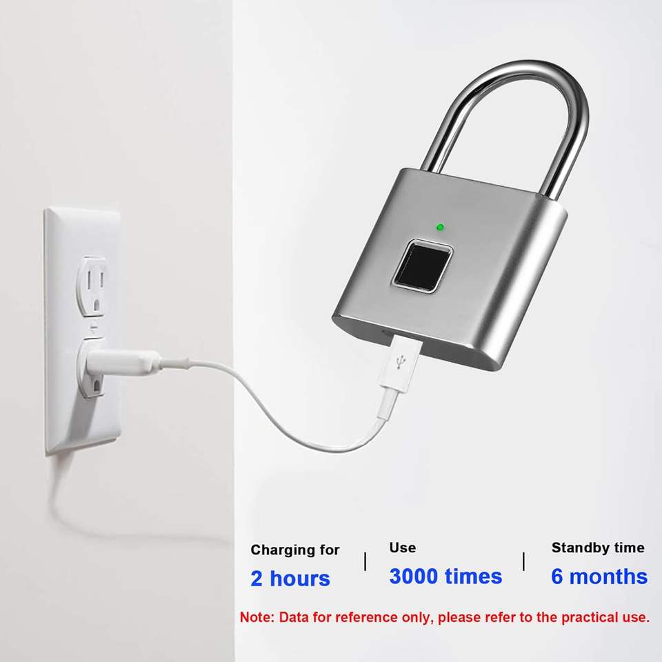 Quick Unlock Rack OEM Fast Unlock Portable Padlock with Fingerprint 10 Capacity Security ...