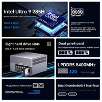 Mini PC Msecore Ultra 9 285H, serveur NAS, partage de données réseau 10 Gigabit, stockage cloud pour télétravail