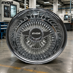 גלגלי EVOR דגם ספוק זניט 14x7 5x114.3 צמיגים עם דופן לבנה וחישוקי כרום - Product Image 2