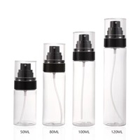 Bouteilles de pulvérisation cosmétiques vides en plastique de shampooing en gros de 60ml 80ml 100ml emballage de pulvérisation coloré portable rechargeable à brume fine