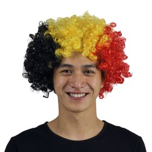 Perruques de supporter de football <span class=keywords><strong>FUKE</strong></span> 2026, couleur drapeau national, en résine PET, confortables pour l'encouragement - Product Image 4
