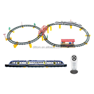 Treni sotterranei educativi Slot RC a doppio senso a infrarossi con cavalcavia e stazioni della metropolitana giocattoli dei binari del treno - Product Image 1