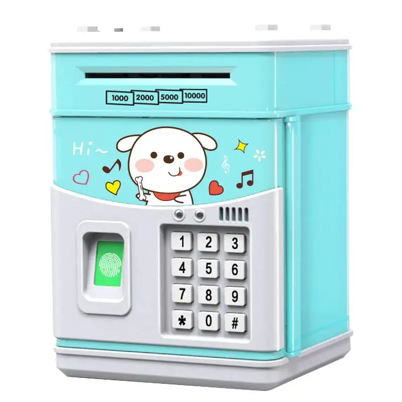 Electronic Saving Money Box Toy Smart House Music Fingerprint ATM Bank Toy For Children