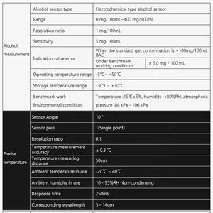 Detector de alcohol de reconocimiento facial MT6100, previo al registro de trabajo, montado en la pared en autobuses y ferrocarriles, máquina integrada de minería - Product Image 5