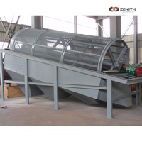 Cribleuse rotative mobile pour terre végétale, cribleuse à tambour pour compost, installation de criblage de terre végétale, installation de criblage à tambour