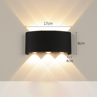 Lampe murale LED JACKSUN au design minimaliste moderne, ABS, 3000K blanc chaud, pour une utilisation intérieure/extérieure dans la chambre, l'entrée, la porte, le balcon, la cour
