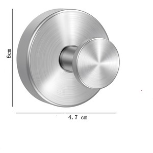 2 pz/set in acciaio inox aspirapolvere <span class=keywords><strong>ventosa</strong></span> ganci rimovibili bagno in metallo portasciugamani per la doccia - Product Image 6